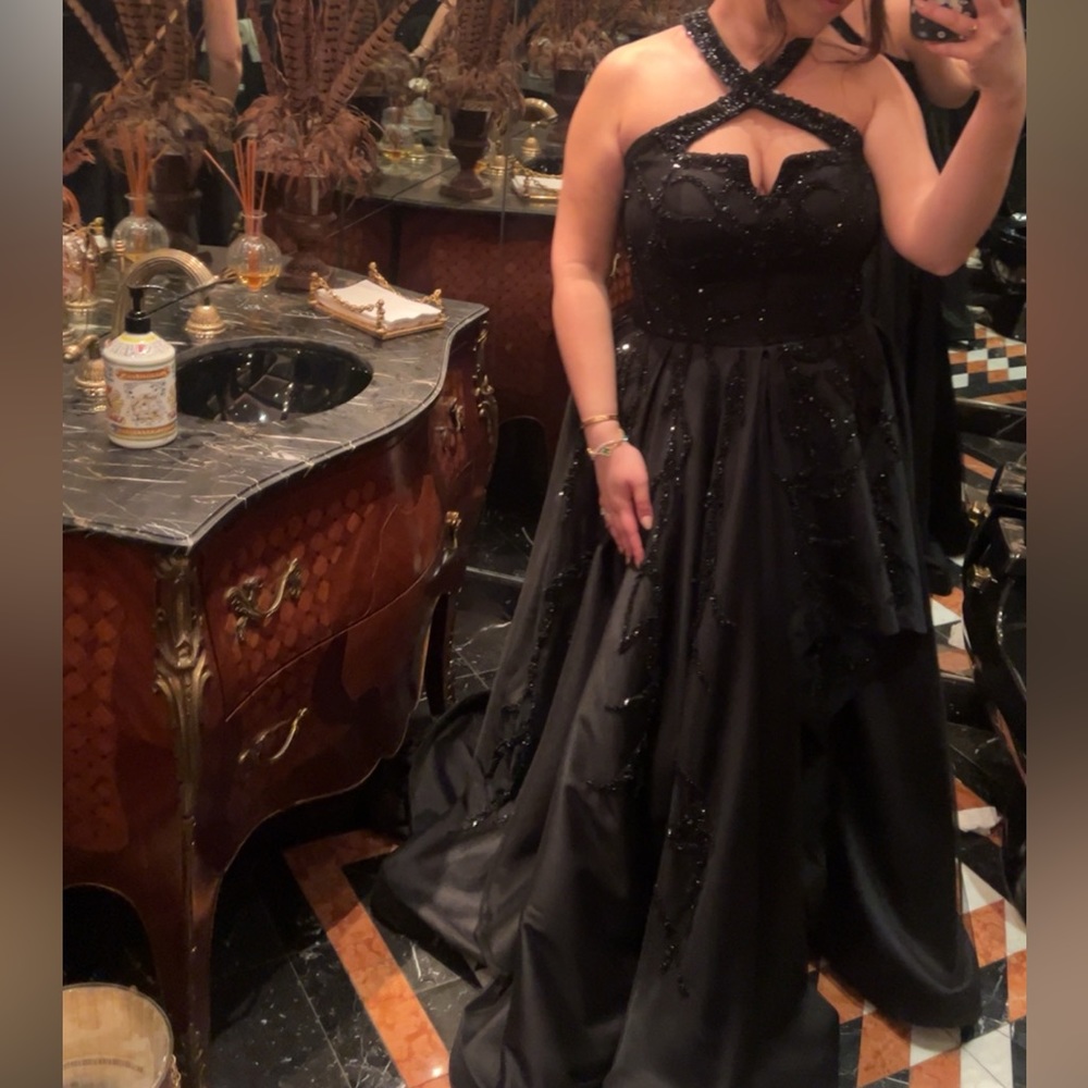Black evening gown
